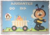 Painel molde Ajudantes Abelhinha feliz