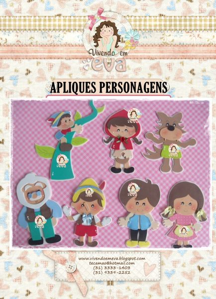 Apliques personagens